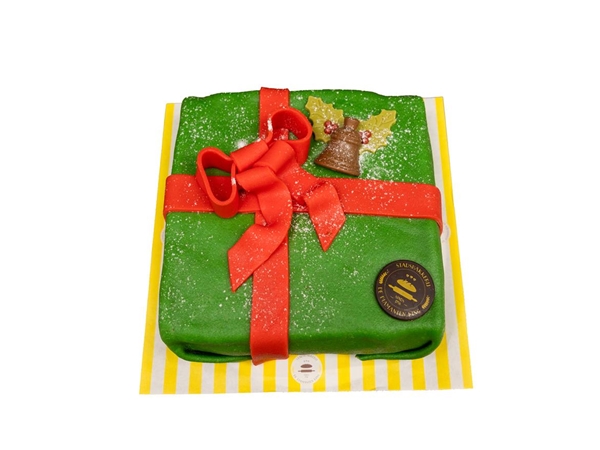 Kerst cadeau taart